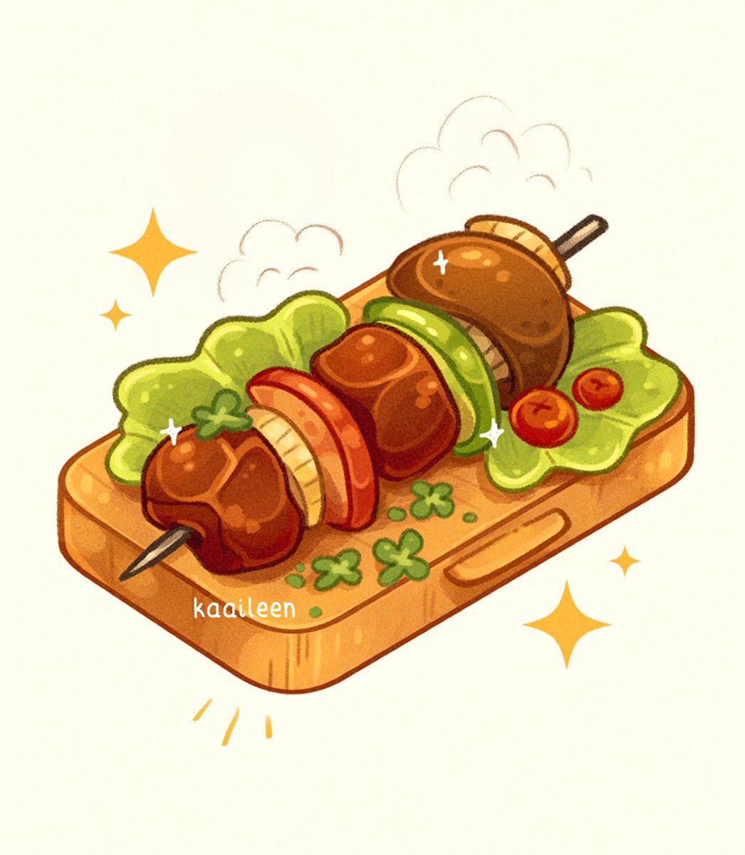 some illustrations of food I made for my own MTG food tokens~! 🧡✨

Which one is your favourite?
