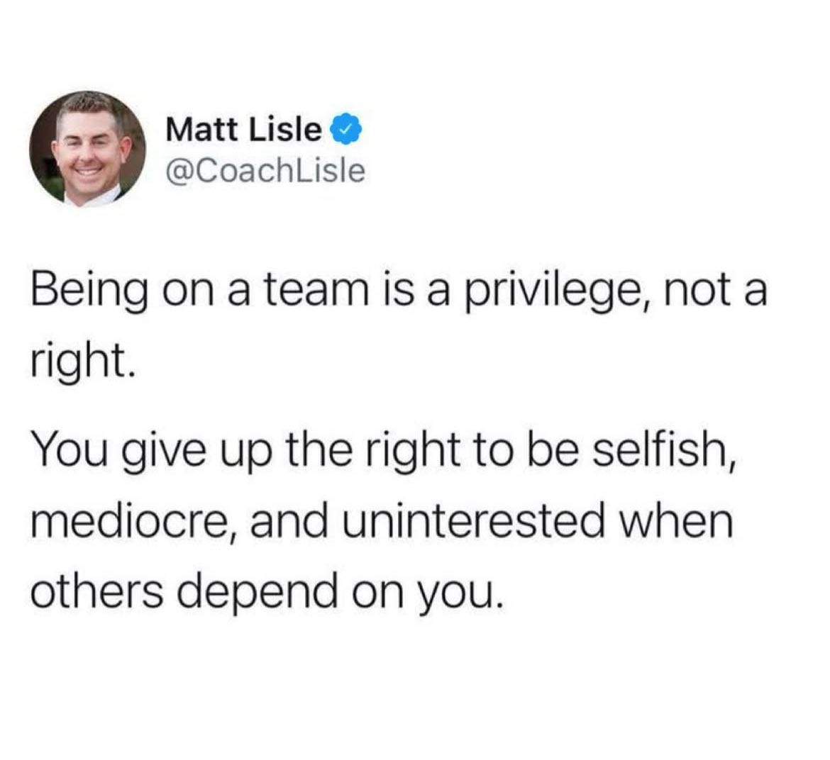 It’s a privilege to walk into my office with expectations hanging over my head every day. The highest of those expectations do not come from my boss, but from the athletes that deserve me at my best daily! I don’t get to surrender to bad days, and for that I am grateful! 💙💛