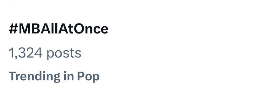 WE’RE DOING IT KEEP GOING #MBAllAtOnce