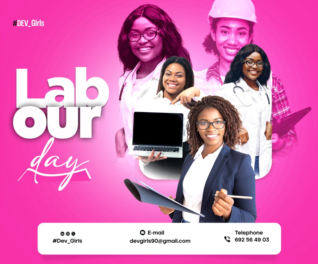 Devgirls_'s tweet photo. 🌟 Célébrons la Journée du Travail avec Dev_Girls ! 🎉

Chez #Dev_Girls, nous valorisons le dévouement et le talent de chaque professionnelle. Que vous soyez ingénieure, médecin ou architecte, votre contribution est inestimable.
#DEV_Girls #WomenInTech https://t.co/jNTXmaZf42