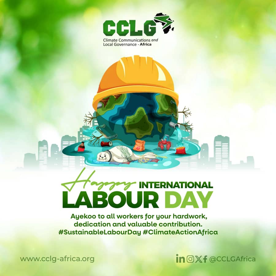 Today, we celebrate workers' rights and unite for a sustainable future. 🌎💚

#MayDay #CCLGAfrica #WorkersRights #SustainableFuture #ClimateAction #LaborDay #UnitedForSustainability #EnvironmentalSustainability #FutureOfWork