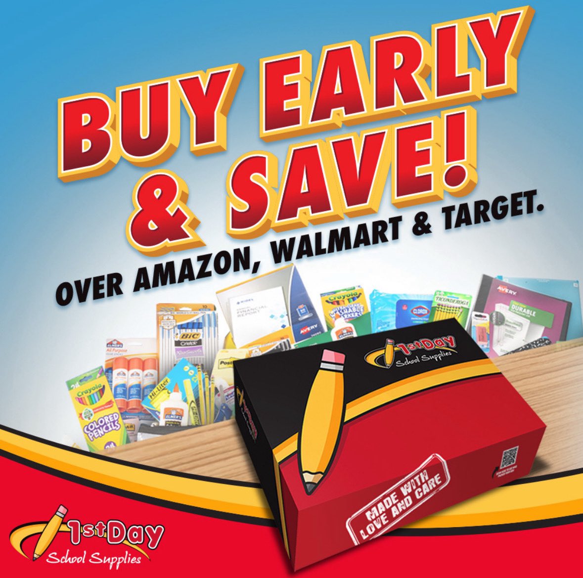 We have partnered with 1st Day School Supplies to provide you the exact school supplies your child will need for the start of next school year.  Supplies are shipped directly to the school &amp; delivered to your child’s classroom. Order by July 1. 1stdayschoolsupplies.com/gs/103002?utm_…