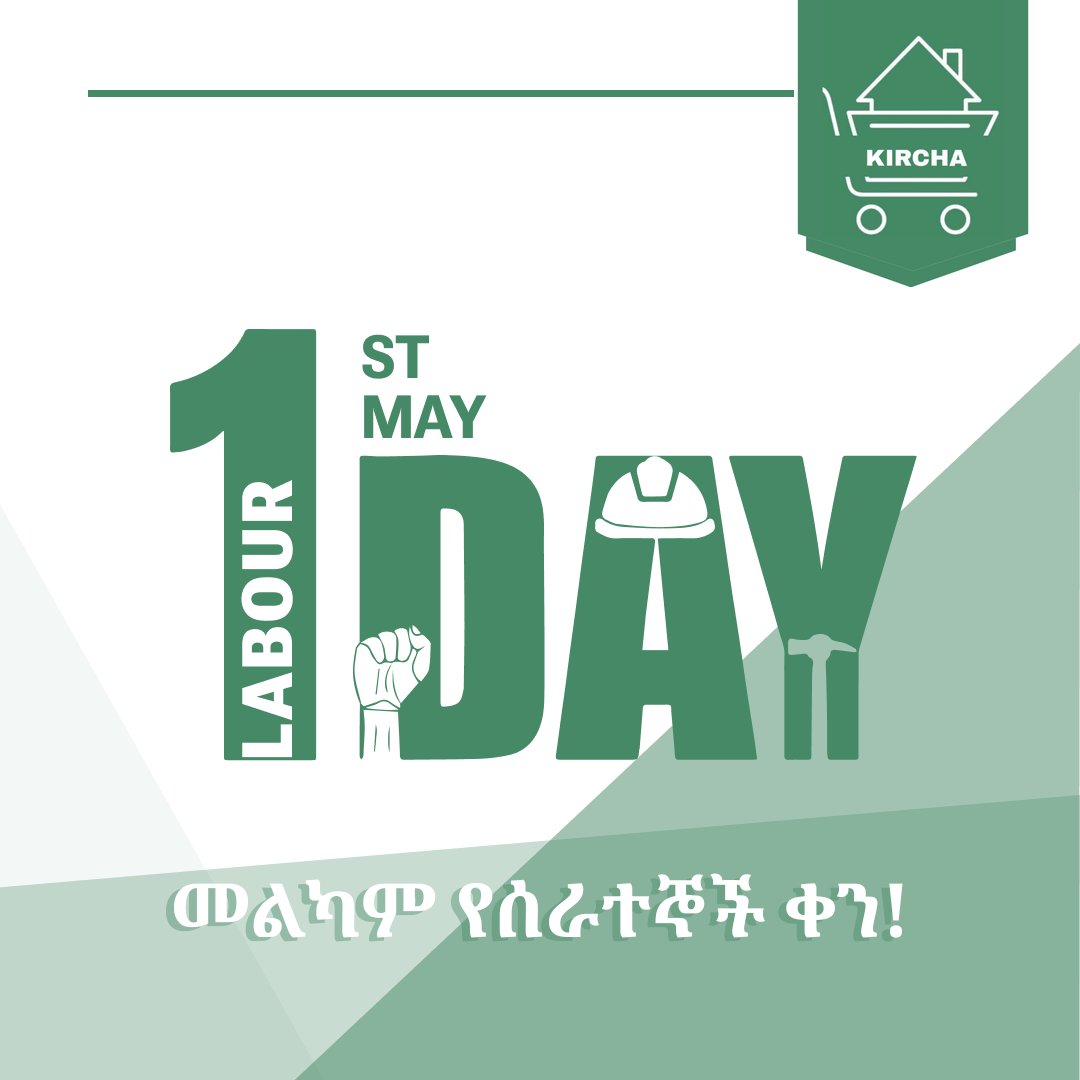 kircha_et's tweet photo. Happy International Workers’ Day!
Today, we celebrate your hard work, dedication, and dreams.
From all of us at Kircha!
#LaborDay #WorkersDay #Kircha #Ethiopia https://t.co/zZyu6Whxbp