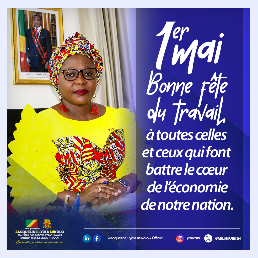 Bonne fête du 1er mai, à toutes celles et ceux qui font battre le cœur de l’économie de notre nation.

#1erMai #mpmea #unjeuneenuentreprise #yasika #entreprise #artisan #ODEPA #ChezMoiAuCongo #fiac #Afrique #coopération #magazine #lavitrine