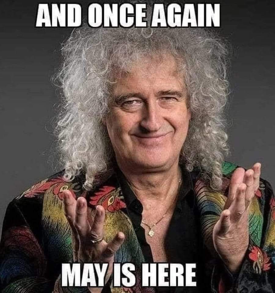 ajohnmain's tweet photo. #FirstDayOfMay #BrianMay #FirstOfMay https://t.co/Zia1GM9tTB