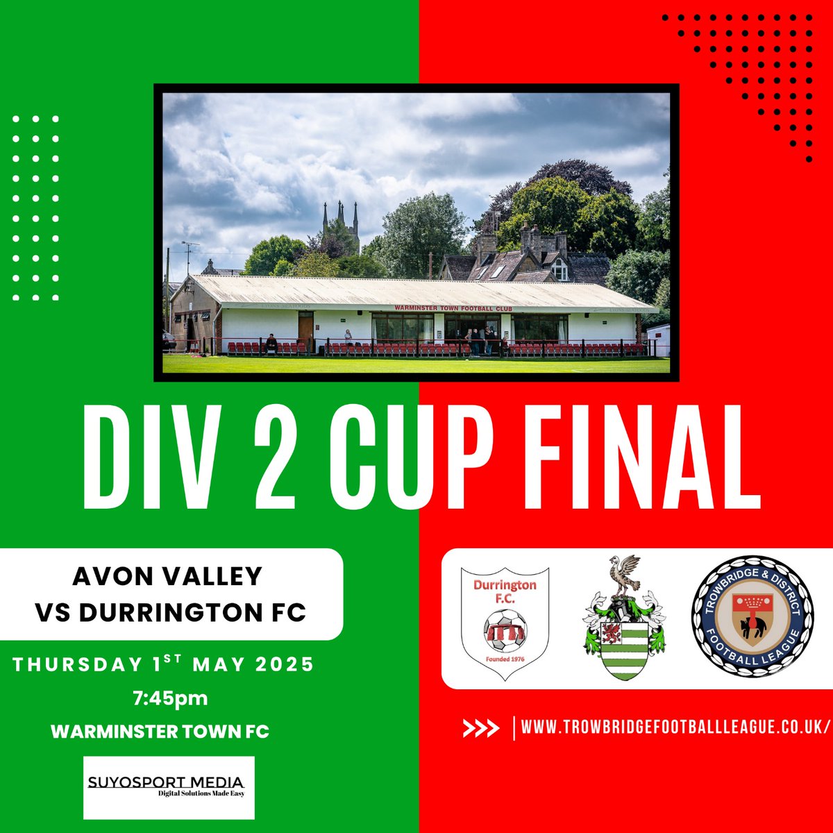 OfficialTDFL (@officialtdfl) on Twitter photo Last of our cup finals tonight get yourselves overcto Warminster for this derby cup final £5 entry U16's FREE <a href="/Durringtonfcsat/">Durrington FC Saturday</a> Avon Valley FC Last of our cup finals tonight get yourselves overcto Warminster for this derby cup final £5 entry U16's FREE <a href="/Durringtonfcsat/">Durrington FC Saturday</a> Avon Valley FC