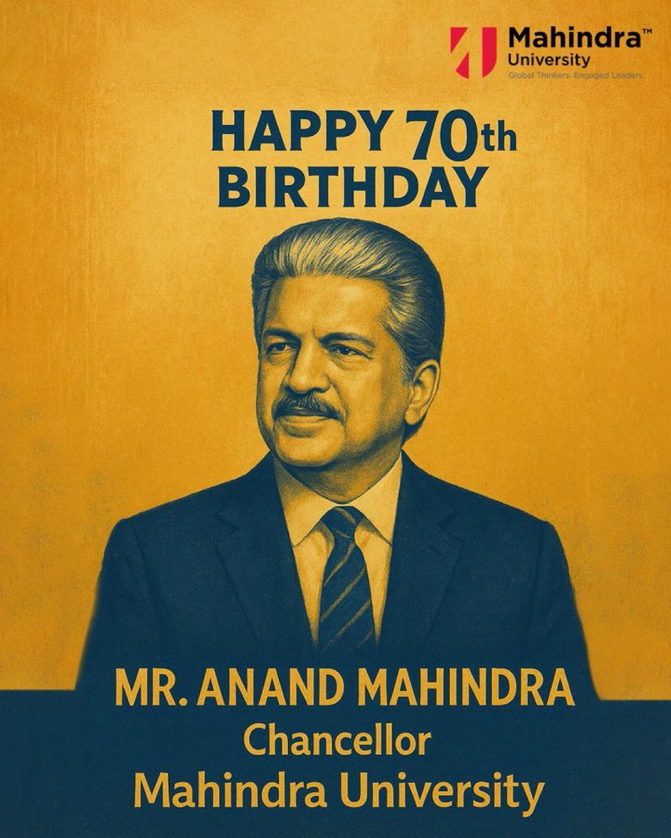 anand mahindra (@anandmahindra) on Twitter photo Thank you <a href="/MahindraUni/">Mahindra University</a>
Itās a good day to pledge my continuing commitment to your growth & your pursuit of excellence.
šš½ Thank you <a href="/MahindraUni/">Mahindra University</a>
Itās a good day to pledge my continuing commitment to your growth & your pursuit of excellence.
šš½