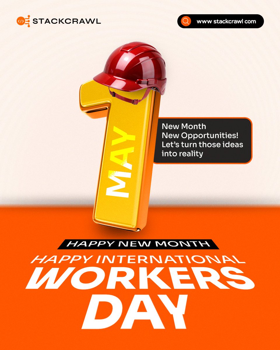 Stackcrawl's tweet photo. Happy New Month 

Let's build smarter.
DM us.

#Stackcrawl
#BuildSmart
#HelloMay https://t.co/lav98EbU8B