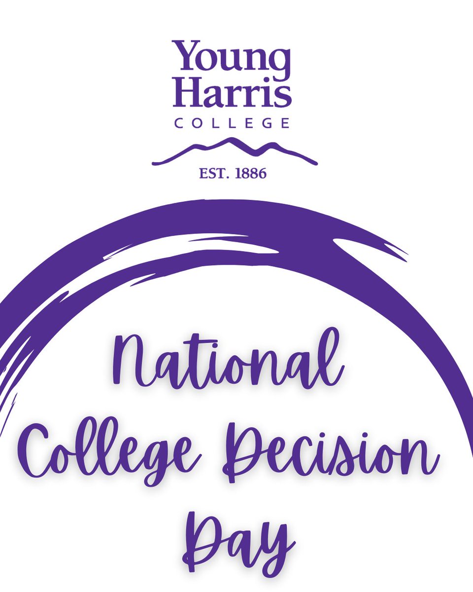 Celebrate National College Decision Day with us! Share your decision to attend YHC on socials and tag us. We can't wait to welcome you to the Enchanted Valley in the fall 💜💜💜!!!