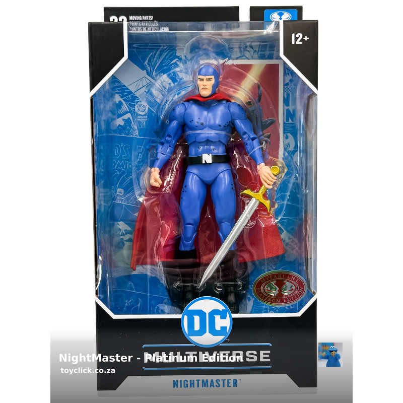 ToyclickCOZA's tweet photo. Just got my hands on the NightMaster - Platinum Edition from McFarlane Toys! ๐คฉ Have you seen this #superhero in action? It's a must-have for any collector at only R 890.00! ๐ฆธโโ๏ธ Check it out before it's gone: https://t.co/LixjF1jz5c #actionfigure #DChero https://t.co/d6WNaVCnP1