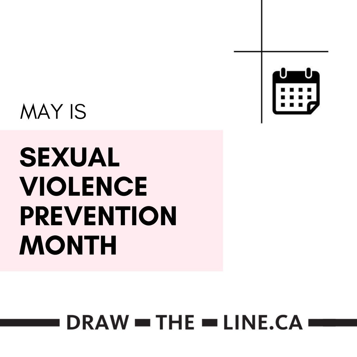 May is Sexual Violence Prevention Month #SVPM25! 

🌱 Attend a sexual assault centre's event
📚 Share resources &amp; survivor-led content
💬 Use Draw the Line to start dialogue
📣 Advocate for policy
💜 Listen to survivors' stories

draw-the-line.ca &amp; sexualassaultsupport.ca