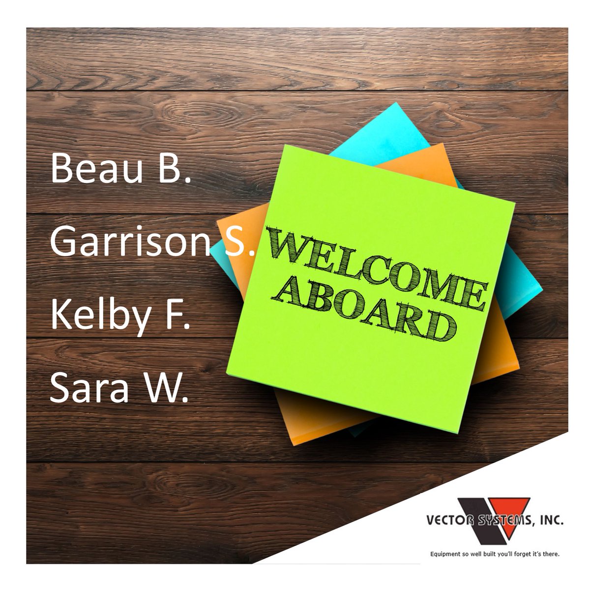 VectorSystemsUS's tweet image. Welcome!! #vectorsystemsusa is thrilled to add these new team members!