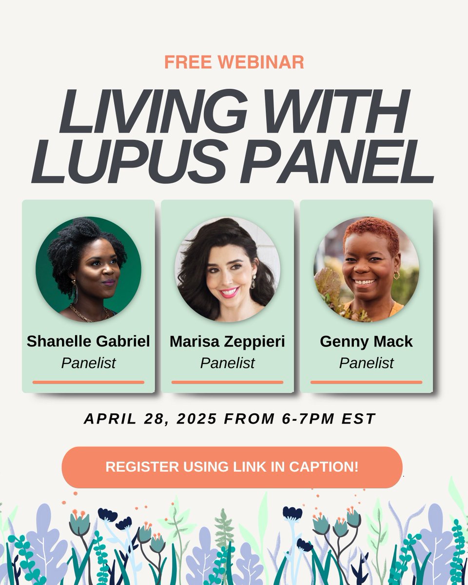 In honor of #LupusAwarenessMonth, we’re hosting Living with Lupus: A Patient Panel!

📅 May 28, 2025
⏰ 6–7 PM EST
💻 Free &amp; virtual

Hear from lupus warriors Genny M., Marisa Zeppieri, and Shanelle Gabriel.
Sign up: buff.ly/SGZHUa8 

#Lupus #ChronicIllness #FoliaHealth