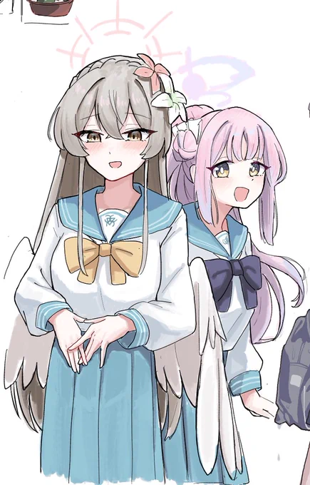 制服のナギサとミカ! 