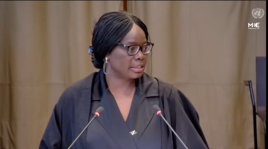 Phoebe Okowa, speaking for Namibia, carving up the U.S. interpretation of the UN Charter article 2(5). Surgical.
