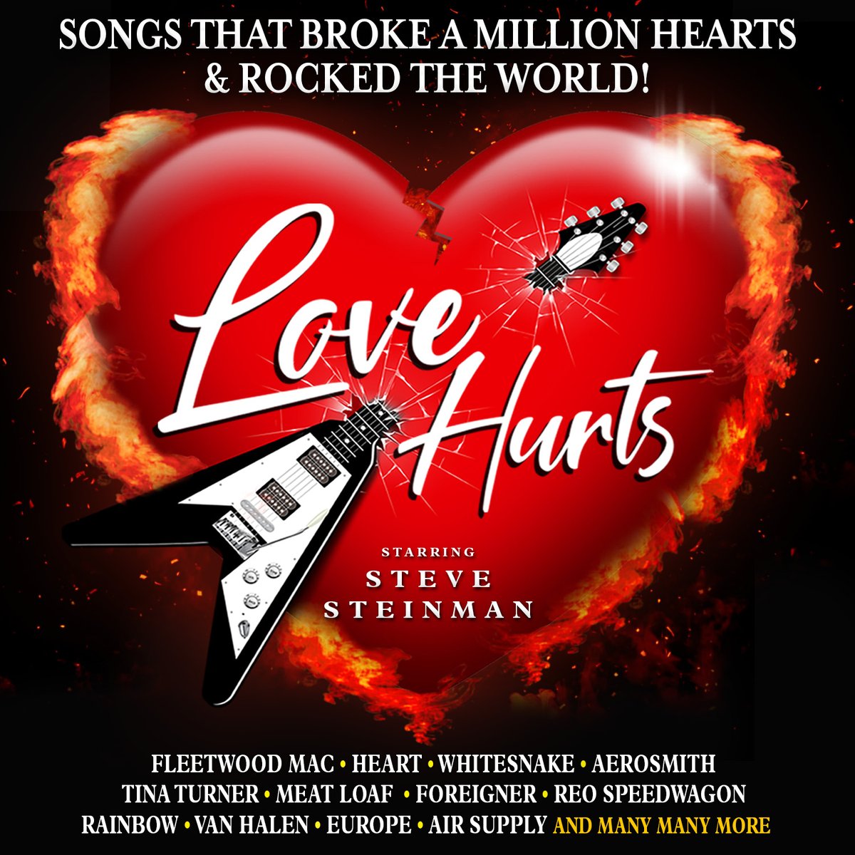 COMING SOON: Love Hurts - Power Ballads &amp; Anthems

From the producers of Anything For Love and Vampires Rock and starring Steve Steinman, this brand-new show features a powerhouse cast of amazing singers and 7 piece live band.

Thu 19 Jun 7.30pm | Derngate
royalandderngate.co.uk/whats-on/love-…