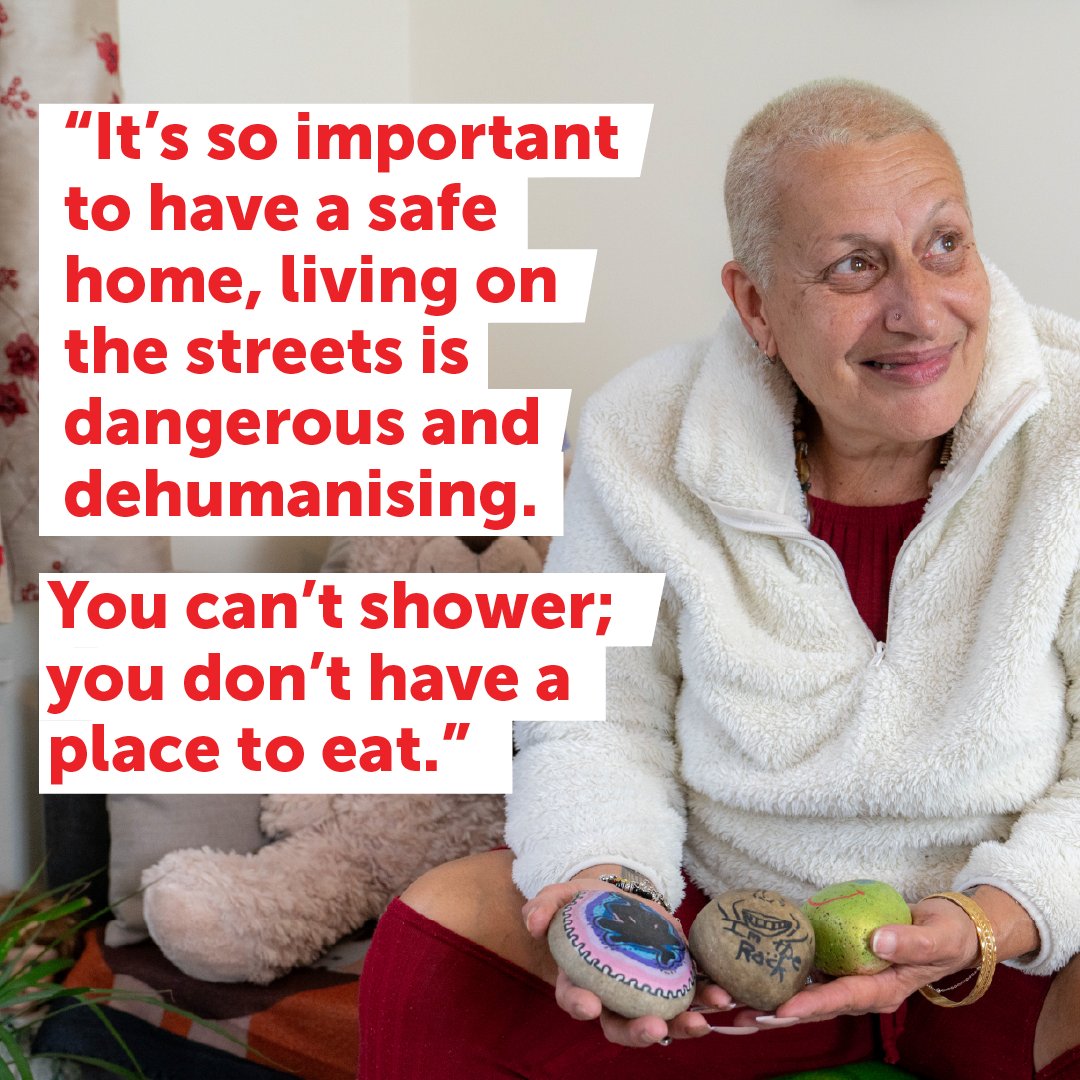 For three days, Eva slept on the streets, too scared to close her eyes.  
 
After separating from her husband, with no family to turn to, she was forced into homelessness. 
 
With support from Crisis, Eva now has a safe, beautiful social home — a place to rebuild her life.