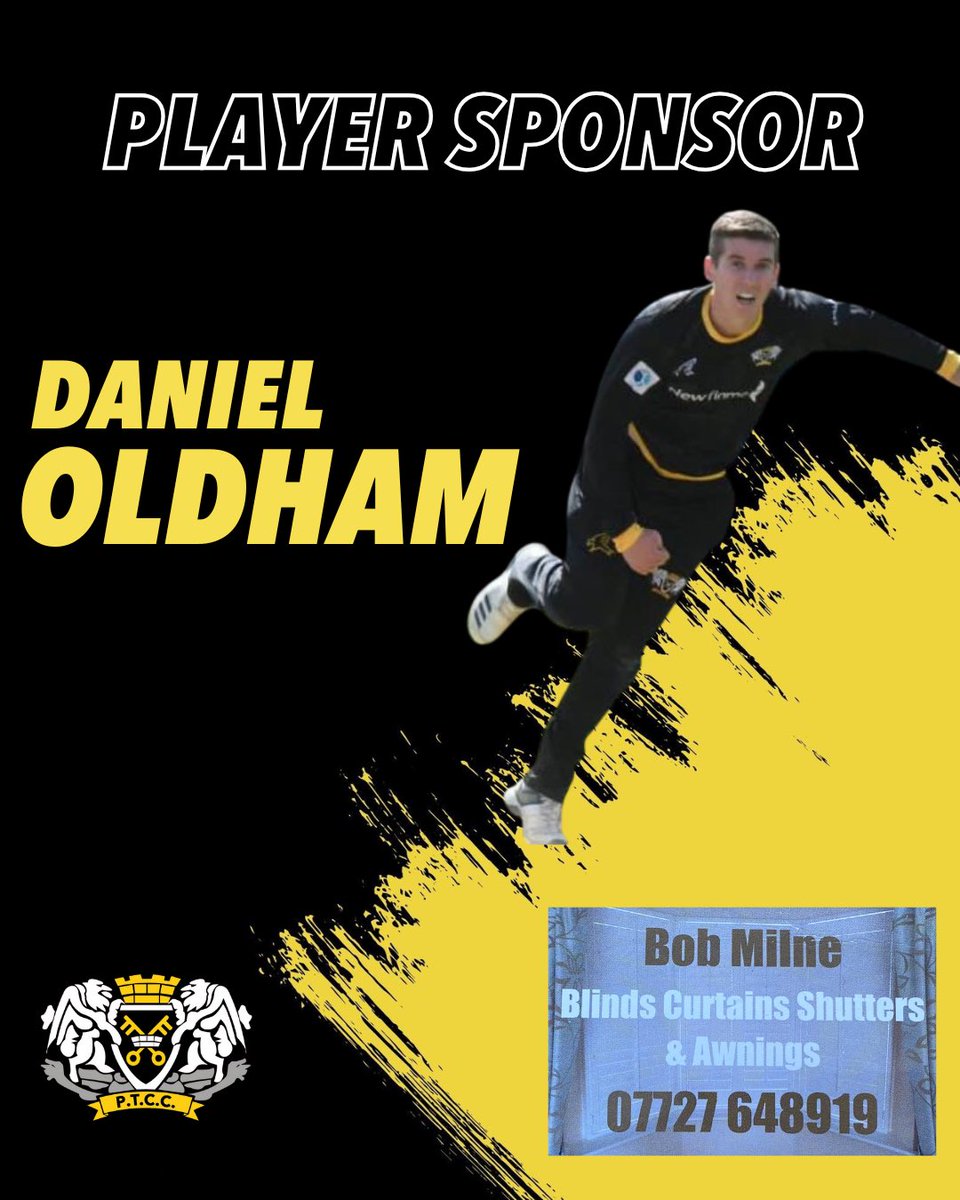 Thank you to Bob Milne for sponsoring <a href="/oldhamdan/">Daniel Oldham</a> for the 2025 season!

Bob is the perfect option for installing and repairing blinds, curtains, shutters and awnings. Contact him either using the number above or by emailing at bob.milne@gmail.com

#ptcc #sponsorship