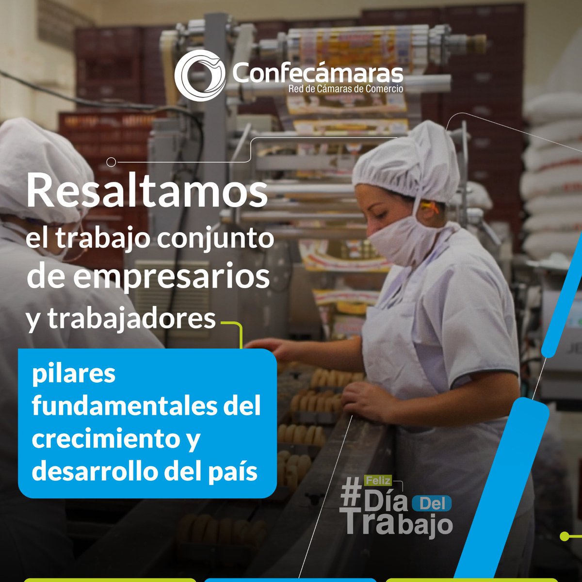 Confecamaras's tweet image. 📢 Este #1DeMayo celebramos el compromiso y la entrega de quienes, desde las micro, pequeñas, medianas y grandes empresas, hacen posible el crecimiento del país.

 🙌 Gracias a todos los trabajadores y empresarios que día a día construyen #ProgresoParaTodos.