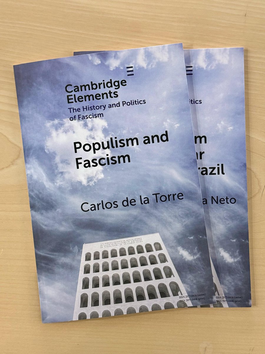 JaneyProgram's tweet image. Today! The launch of the Cambridge Elements in the History and Politics of Fascism. Edited by Antonio Costa Pinto & @FinchelsteinF
