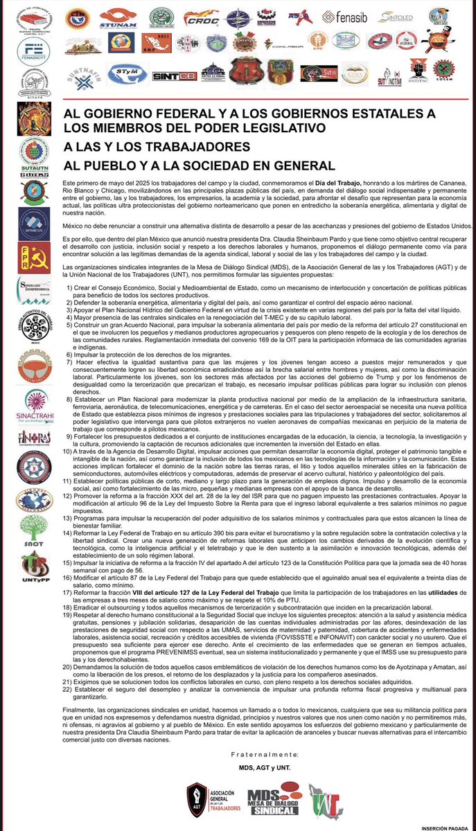 #1roDeMayo
#DialogoSocial
#MarchaObrera