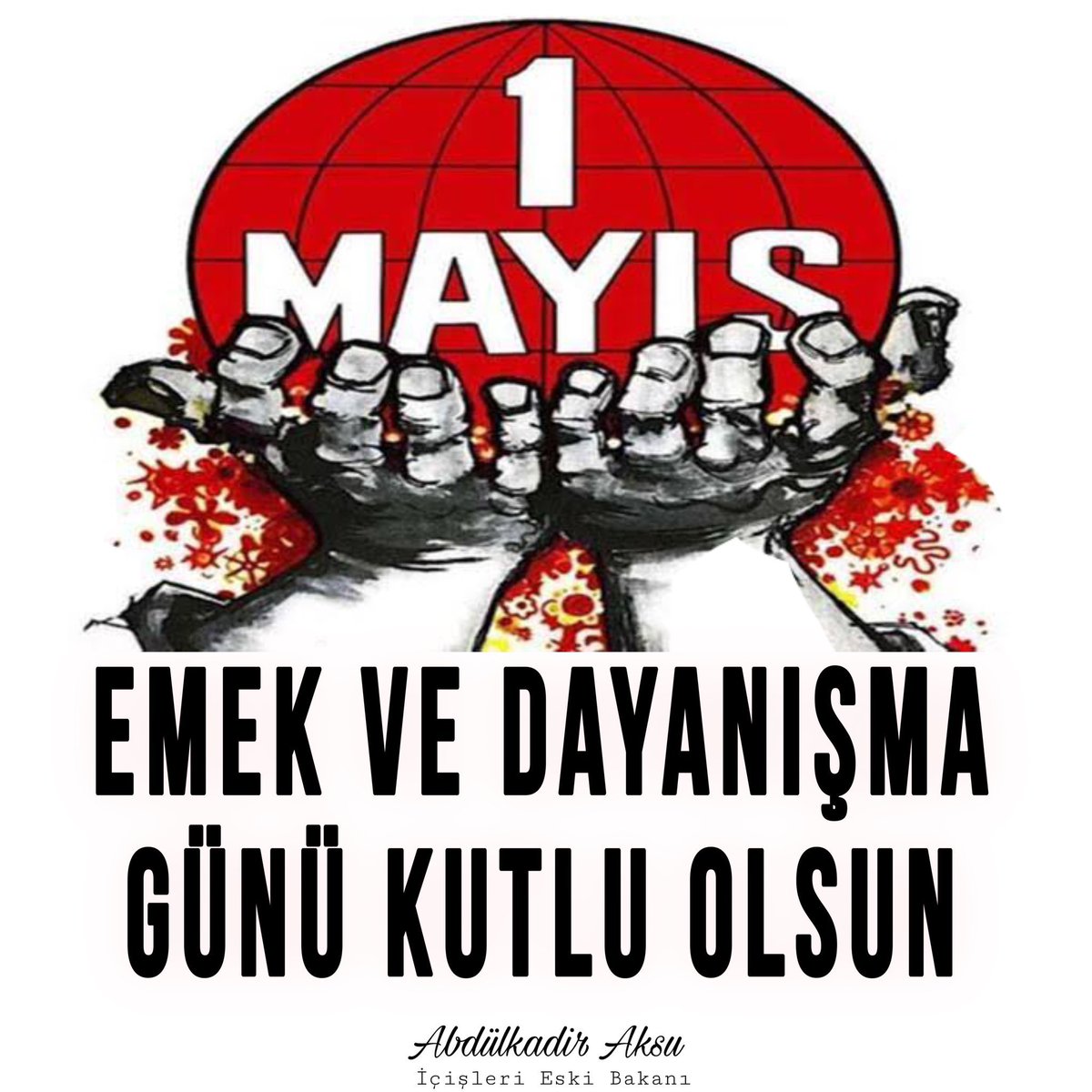En kutsal kazanç alın teri ile kazanılan helal kazançtır. #1Mayıs 'ta bu helal kazanç üzerine kurulmuş en önemli gündür. 
Başta işçi, memur ve emekçiler olmak üzere bütün milletimizin #EmekveDayanışmaGünü 'nü kutluyorum.