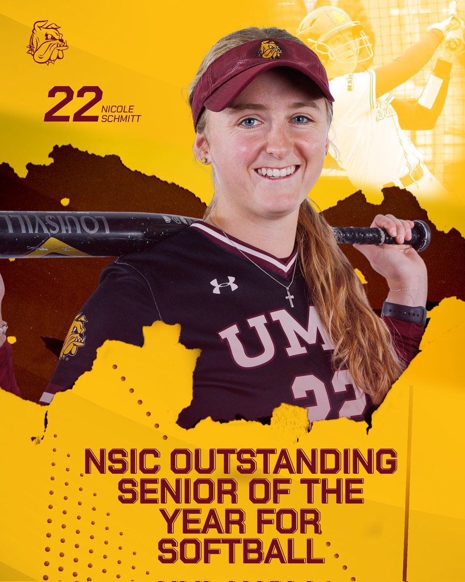 Nicole Schmitt Named NSIC Softball Outstanding Senior of the Year.

Release: umdbulldogs.com/news/2025/5/1/…