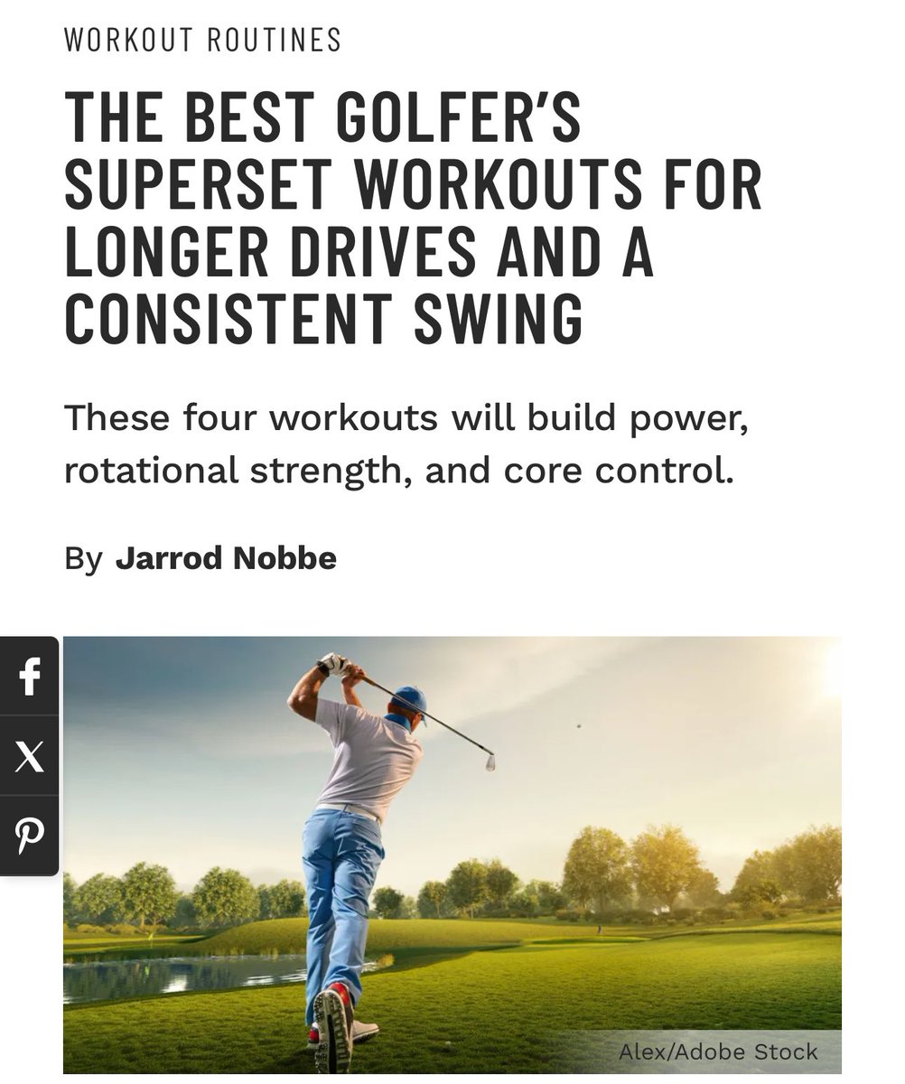 muscle_fitness's tweet image. THE BEST GOLFER’S SUPERSET WORKOUTS FOR LONGER DRIVES AND A CONSISTENT SWING

These four workouts will build power, rotational strength, and core control.
By Jarrod Nobbe
@j.t.nobbe_ 

Read Article 
muscleandfitness.com/workouts/worko…

#coreexercises #coretraining #coreworkout…