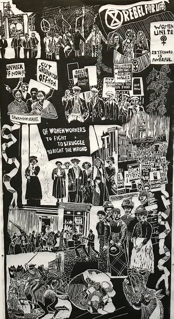 Loraine Monk, UK contemporary printmaker whose work includes aspects of working class community and activism. Interviewed in the new womensart book 'Reframing Women Printmakers' out soon #WomensArt #Mayday #LabourDay