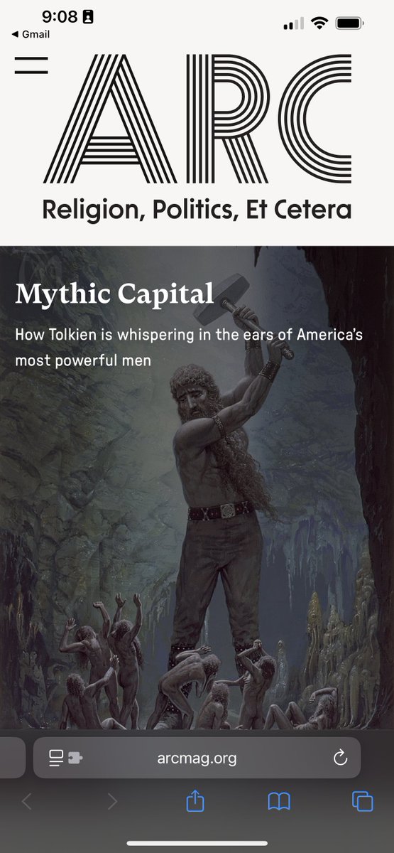 LKonstan's tweet image. Excited to see my ARC essay on Tolkien and the Silicon Valley right is live.