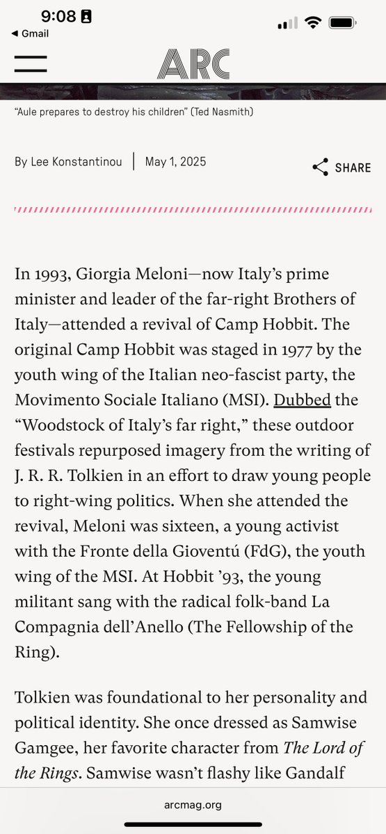 LKonstan's tweet image. Excited to see my ARC essay on Tolkien and the Silicon Valley right is live.
