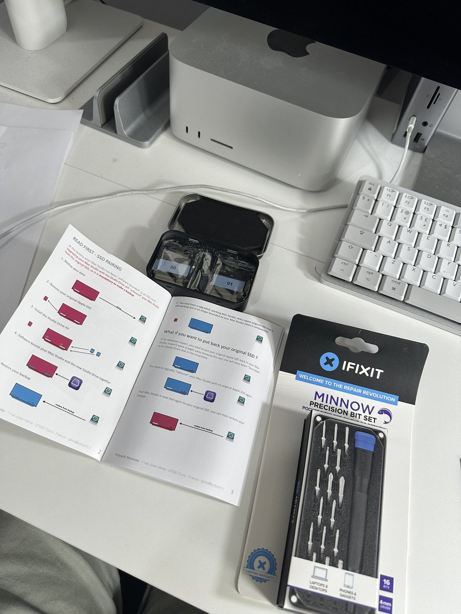 Upgraded my Mac studio from 512gb to 8TB this morning. Surprised it worked so well 🤯