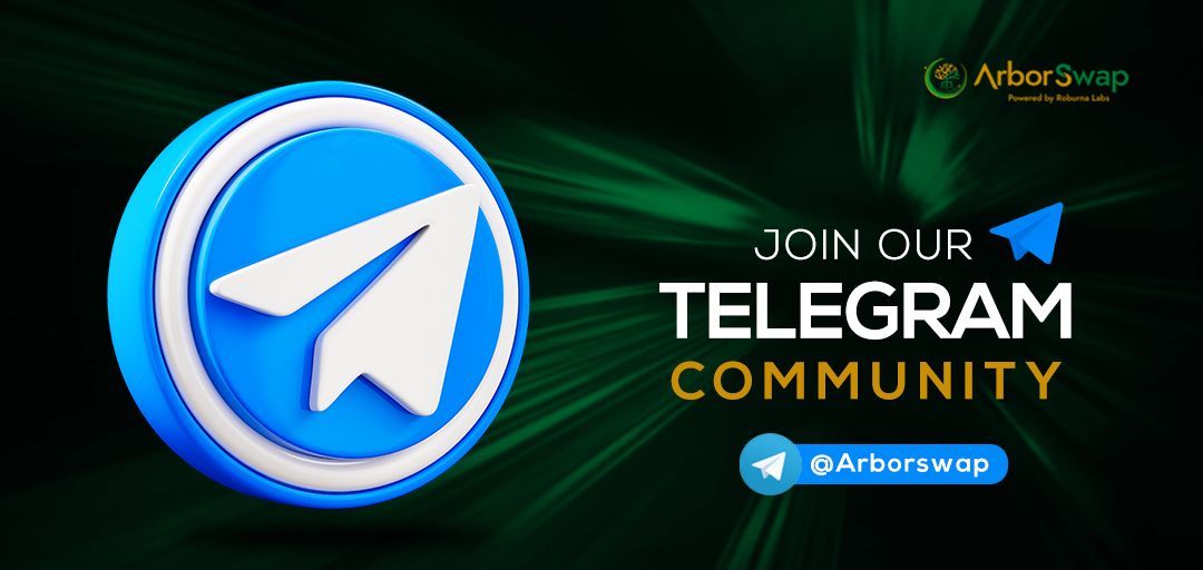 📢 Stay connected with Arborswap. Join our Telegram community for real-time updates and discussions. Telegram: t.me/arborswap Follow us on Twitter: x.com/arborswap_defi
