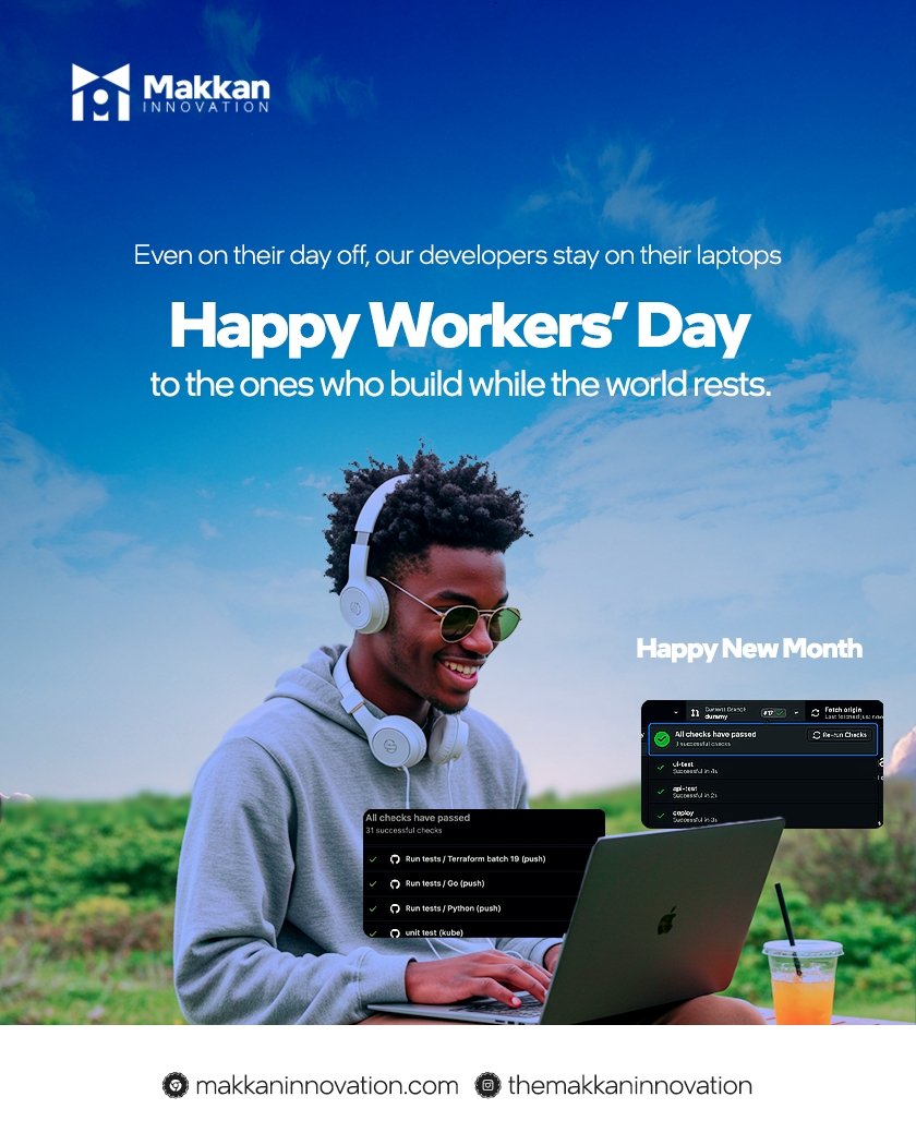 MakanInnovation's tweet photo. Welcome to May, Happy Workers' Day to all the changemakers who show up and give their best every day. Today, we celebrate your dedication and drive.
Makkan Innovation — Your Trusted Partner in Digital Excellence.
#makkanInnovation #webdevelopment #mobileappdevelopment https://t.co/EyYkUlwMdg