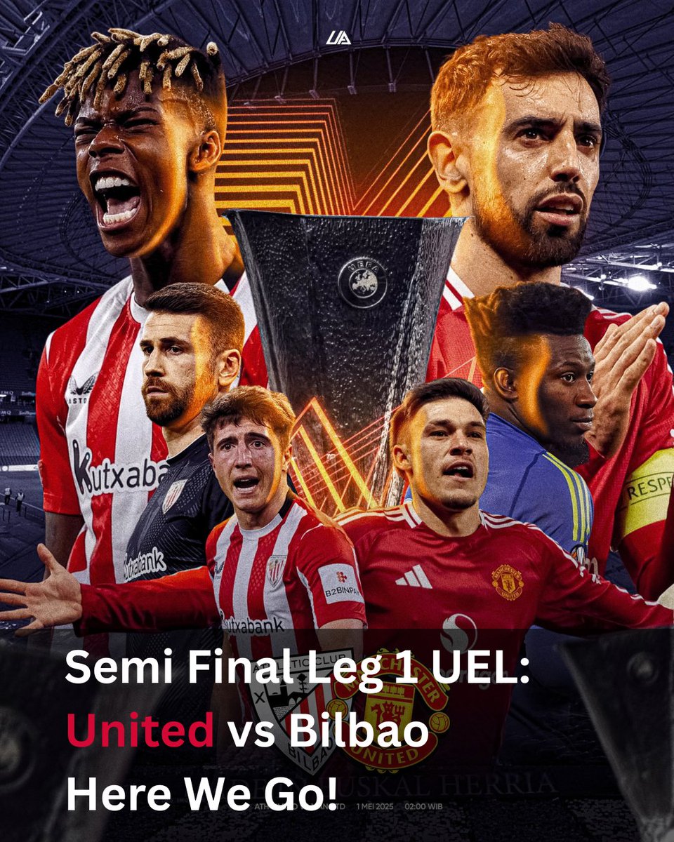 sportstatid's tweet photo. Duel Panas! Setan Merah Hadapi Singa Basque! 

Semifinal UEFA Europa League bakal jadi pertarungan seru! Manchester United dengan penguasaan bola dominan vs Bilbao yang andalkan serangan cepat dan transisi tajam. 

Cek ulasan berikut!
#MUFC #ManchesterUnited #AthleticClub #UEL https://t.co/iy2mcrZHU0