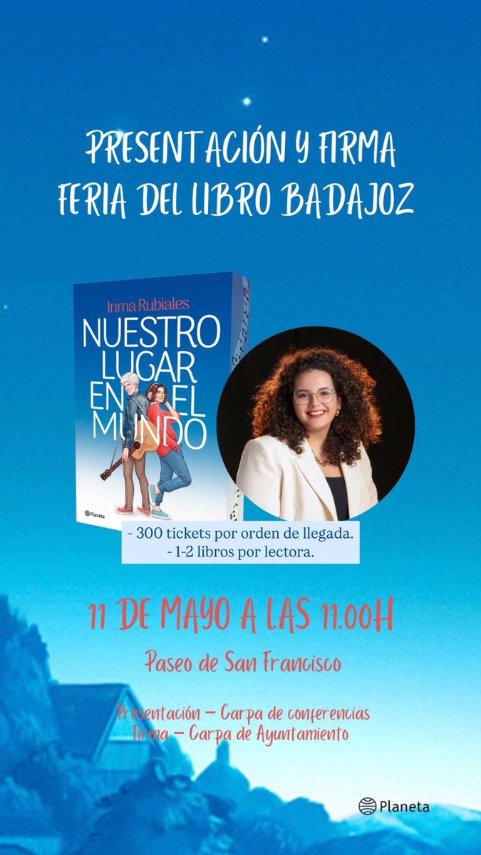 Firmas de la próxima semana: Valencia, Bilbao, Córdoba y Badajoz ❤️❤️❤️ Durante las giras aprendo a teletransportarme jajajajaja