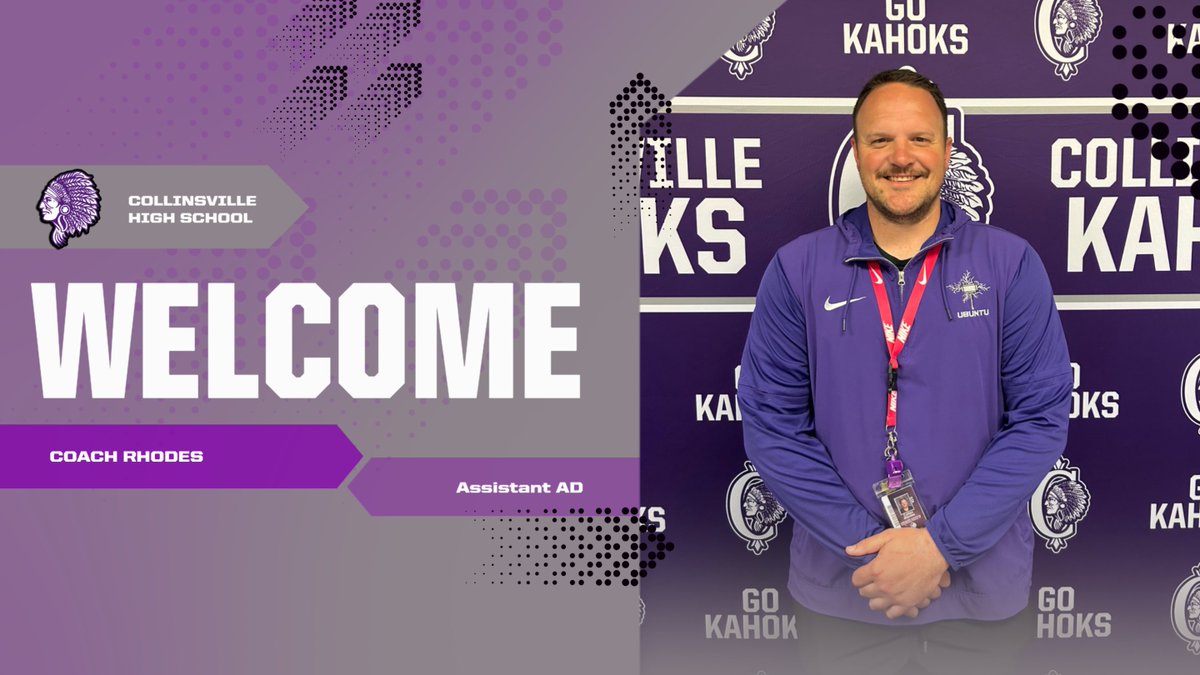 The Kahok Athletic Department would like to welcome Coach Colton Rhodes to his new position as Assistant AD beginning in the fall of the 25-26 school year.  Coach Rhodes is currently our Head Football Coach and Athletic PE Teacher.  Go Kahoks #thekahokway