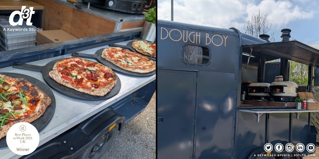 A slice of perfection!

Last month, we welcomed in the team at Dough Boy Pizza Company to serve up a range of incredible pizza's for our team to enjoy!

A huge thank you for coming in to see us! 🍕❤️

#GoTeam #KeywordsStudios