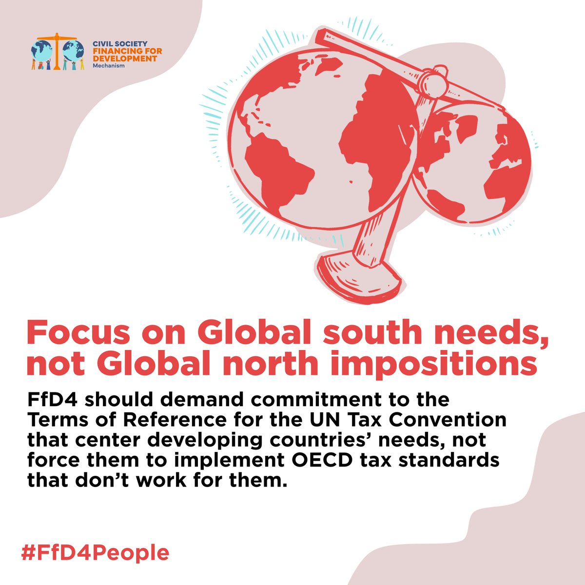 FfD4 should demand commitment to the Terms of Reference for the UN Tax Convention that center developing countries’ needs, not force them to implement OECD tax standards that don’t work for them. #TaxJustice #FfD4People #FfD4 

Read more: tjna.me/42VLa2S