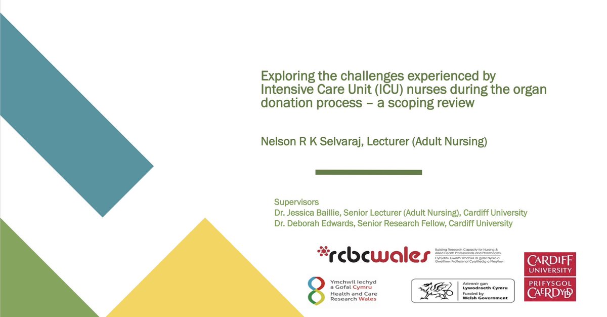 Nelson (@nrkselvaraj) on Twitter photo Thrilled to share that my abstract has been accepted for oral presentation at <a href="/theRCN/">The RCN</a> International Nursing Research Conference, Exeter in September #RCNresearch25
Huge thanks to my supervisors <a href="/BaillieJessica/">Dr Jessica Baillie RN SFHEA</a> <a href="/MrsDeborahE/">Dr Deborah Edwards</a> for their guidance.
<a href="/RCBCWales/">RCBC Wales</a> <a href="/cardiffuni/">Cardiff University</a> <a href="/CUHealthSci/">School of Healthcare Sciences</a> Thrilled to share that my abstract has been accepted for oral presentation at <a href="/theRCN/">The RCN</a> International Nursing Research Conference, Exeter in September #RCNresearch25
Huge thanks to my supervisors <a href="/BaillieJessica/">Dr Jessica Baillie RN SFHEA</a> <a href="/MrsDeborahE/">Dr Deborah Edwards</a> for their guidance.
<a href="/RCBCWales/">RCBC Wales</a> <a href="/cardiffuni/">Cardiff University</a> <a href="/CUHealthSci/">School of Healthcare Sciences</a>