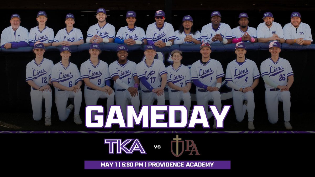 ⚾️ Game Day ‼️

𝘿𝙄𝙄-𝘼 𝙍𝙀𝙂𝙄𝙊𝙉 𝙏𝙊𝙐𝙍𝙉𝘼𝙈𝙀𝙉𝙏

🆚| Providence Academy
📍| PA - Johnson City, TN
⏰| 5:30 PM