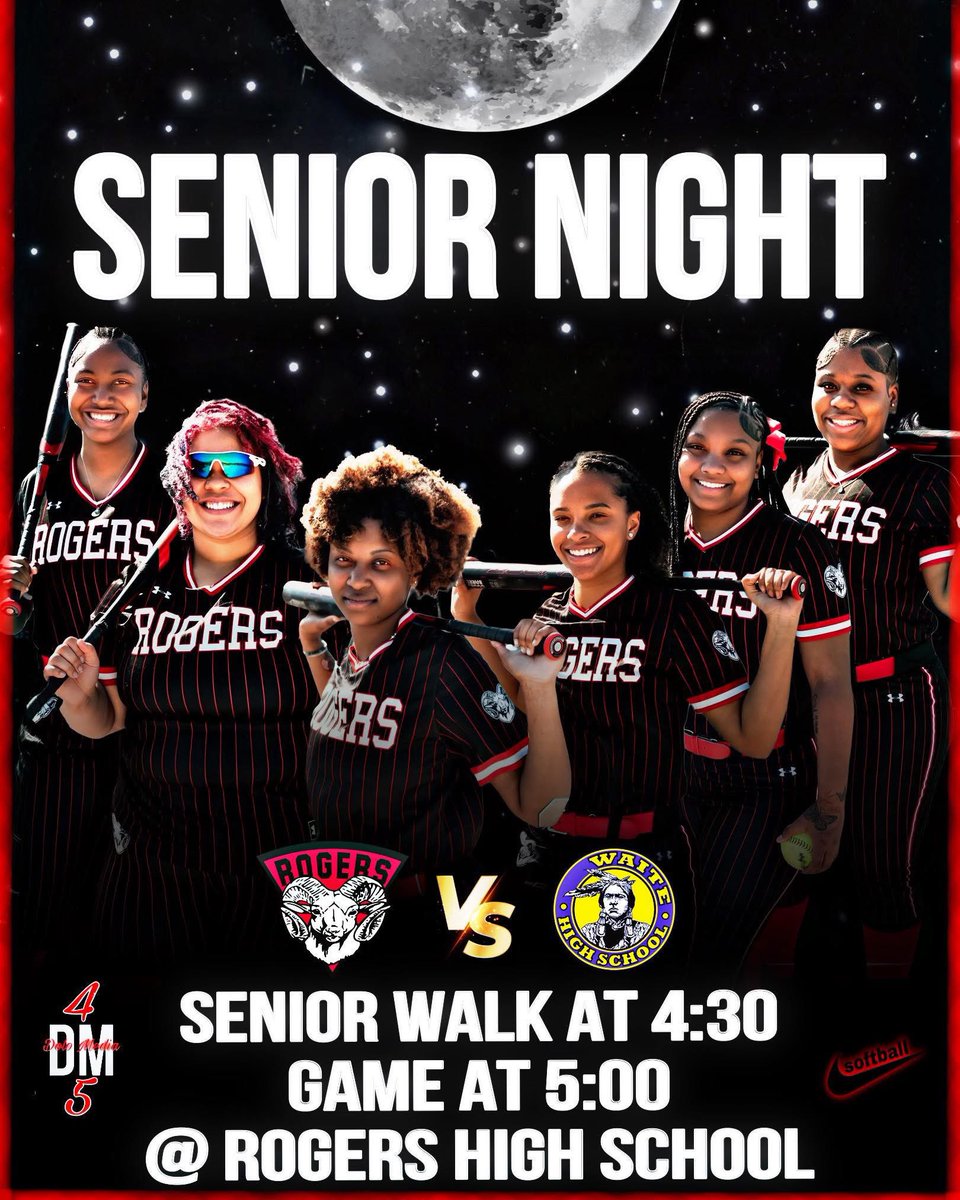 It’s Ladies Night at #RamNation. Come out and support our Lady Rams for their Senior Night vs. Waite. First pitch scheduled for 5:00 pm.
#GoReeeddd #RamFam #Rogers #TPSProud