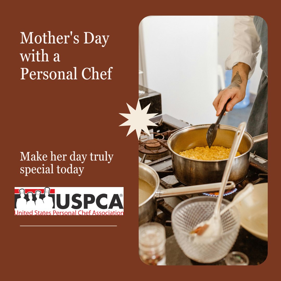 This Mother’s Day, you could be the reason families are smiling, laughing, &amp; making memories. Offer your talents as a personal chef and craft experiences that matter. Start your journey today! Visit USPCA.com, use code Mothersday2025 and save $75. #PersonalChefLife