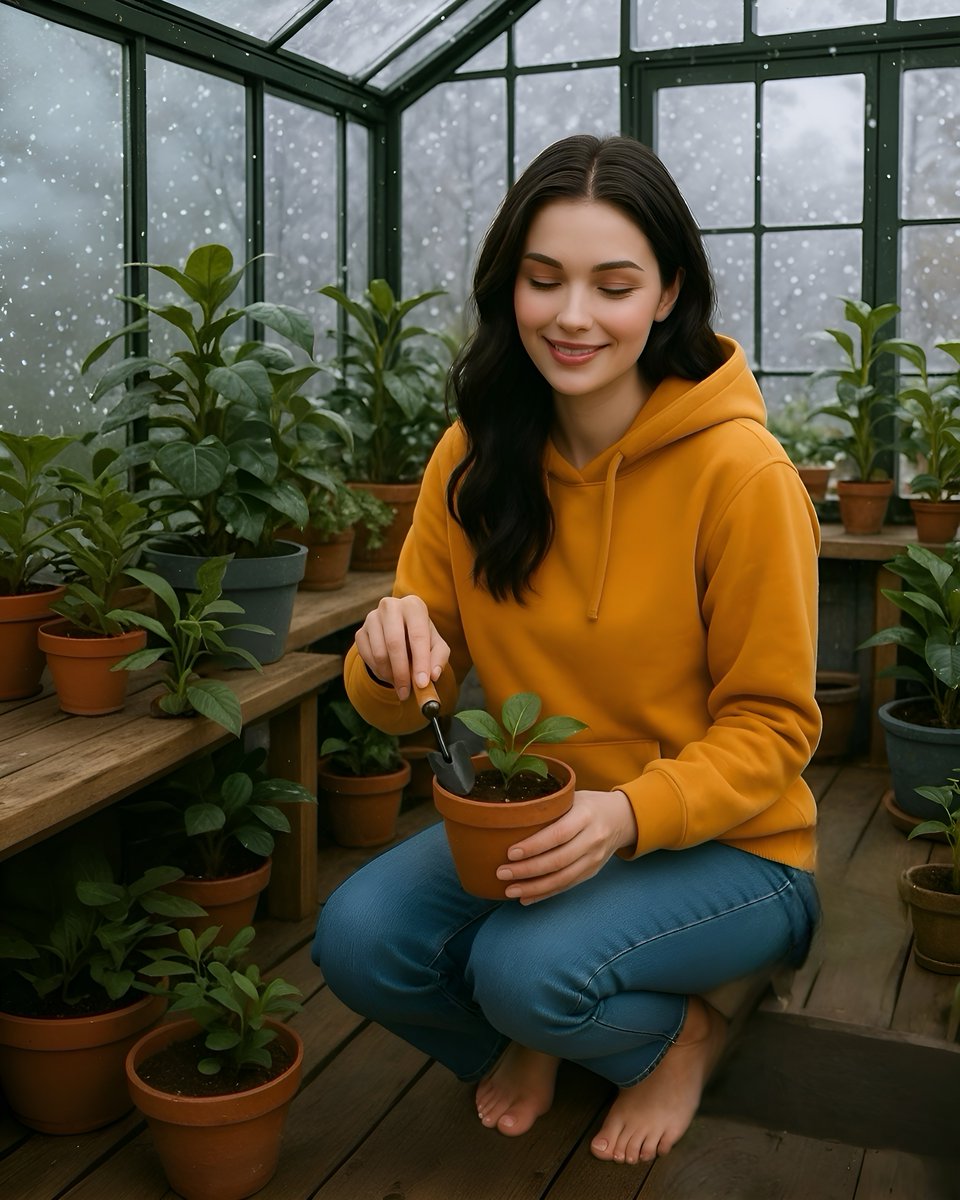 CinderCurls's tweet image. I slept in my cozy corner last night.
Woke up feeling a little bit reset. Not 100%, but…

Snow's falling again, but I’m in the greenhouse, repotting plants and reading 1 Cor 3:7.
Our job is to tend and trust. Growth happens quietly. 🌿

#faithinpractice #mentalhealthjourney