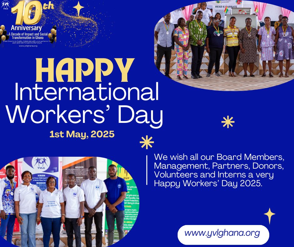 Young Visionary Leaders Ghana (@yvlghana) on Twitter photo ๐๐ฎ๐ฝ๐ฝ๐ ๐ ๐ฎ๐ ๐๐ฎ๐ ๐ฎ๐ฌ๐ฎ๐ฑ! ๐ฌ๐ญ๐
We celebrate the dedication and hard work of all our Board Members, Management, #Partners, Staff, #Volunteers and Interns. Thank you for your unwavering support in advancing our shared vision. Wishing you a restful Workers' Day. #MayDay ๐๐ฎ๐ฝ๐ฝ๐ ๐ ๐ฎ๐ ๐๐ฎ๐ ๐ฎ๐ฌ๐ฎ๐ฑ! ๐ฌ๐ญ๐
We celebrate the dedication and hard work of all our Board Members, Management, #Partners, Staff, #Volunteers and Interns. Thank you for your unwavering support in advancing our shared vision. Wishing you a restful Workers' Day. #MayDay