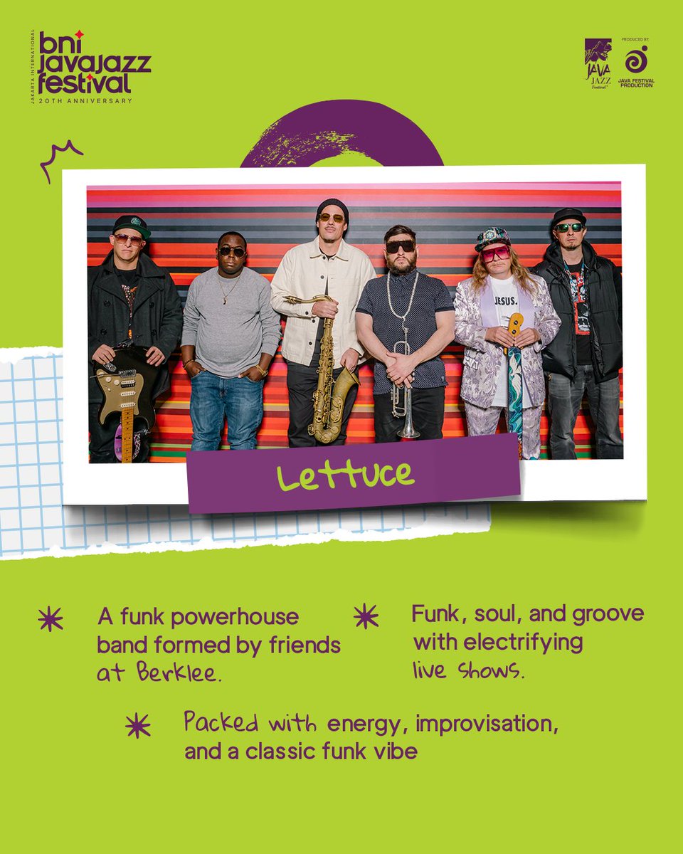 JavaJazzFest's tweet photo. Don’t miss these Berklee alumni at #BNIJJF2025!
Catch Cisco Swank, Lettuce, &amp; Jesús Molina bringing jazz, funk &amp; soul to the stage.
Get your tickets now: https://t.co/vAGpjr6GM9
#JavaJazzFest #JJF2025 #20yearsjavajazzfestival https://t.co/E7tif34Vj2