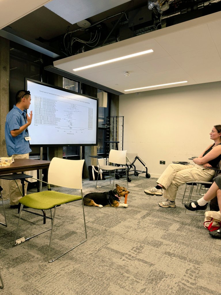DrKeriWong's tweet photo. Thx @briancfching for sharing your @TheJCPP sys review/meta-analysis of #covid longitudinal studies on #children / #youngpeople with #preexisting #mentalhealth/#neurodevelopmental conds w/ @keriwonglab yesterday. Excellent presentation! Looking forward to the quali findings too! https://t.co/wrkzkib5ID