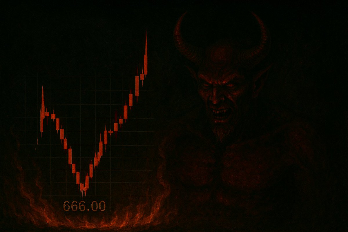 triple_six_sol's tweet photo. $666 was born in a Reddit thread under a blood moon. Forged in a failed presale and pumped through the tears of rug victims, it now rises from the ashes... to bring chaos to the blockchain. Join the cult. #666coin https://t.co/3uaNCSIiwf