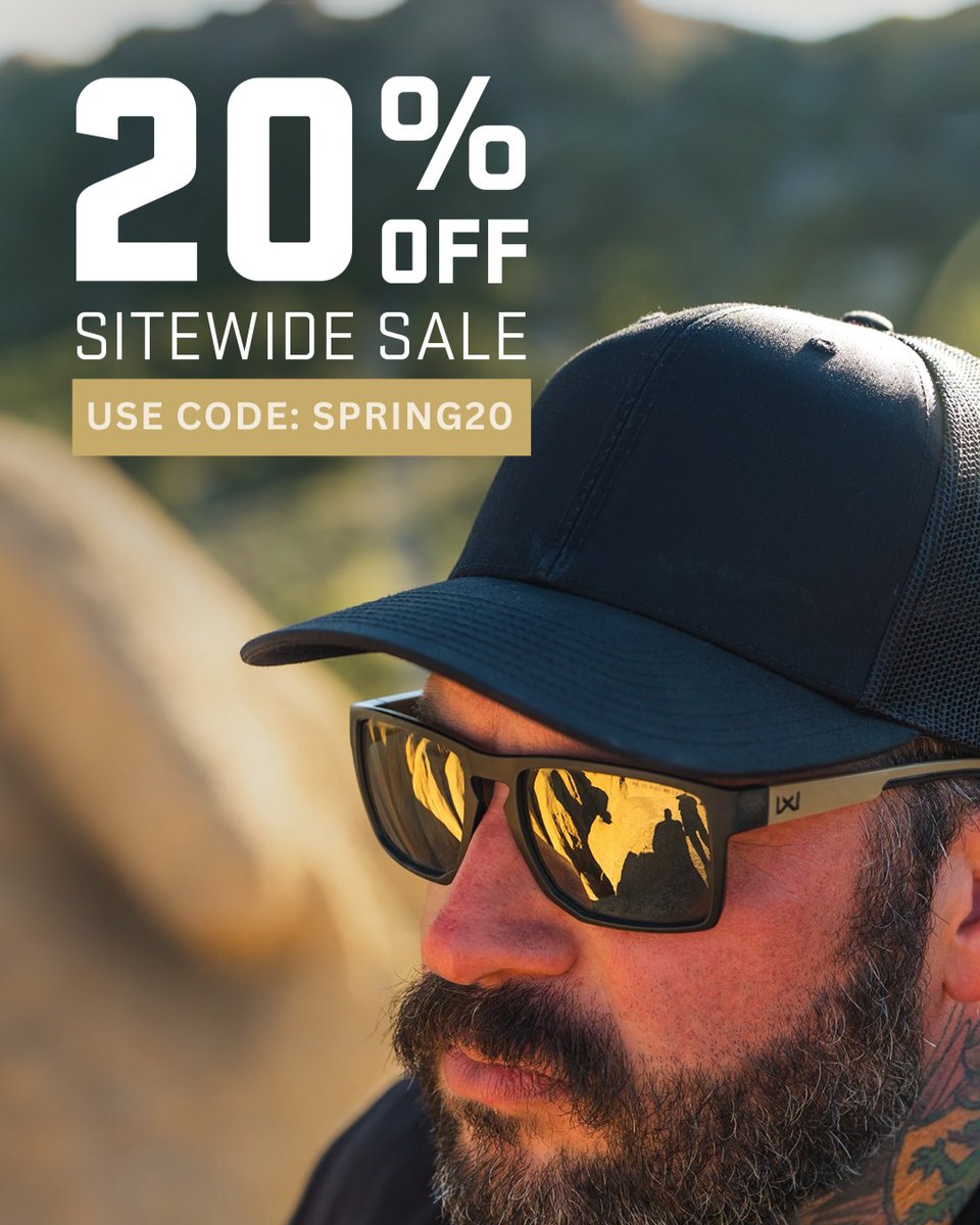 One of only three sitewide sales this year is happening now! 
Get 20% off everything — including RX. 
Use code: SPRING20 at wileyx.com