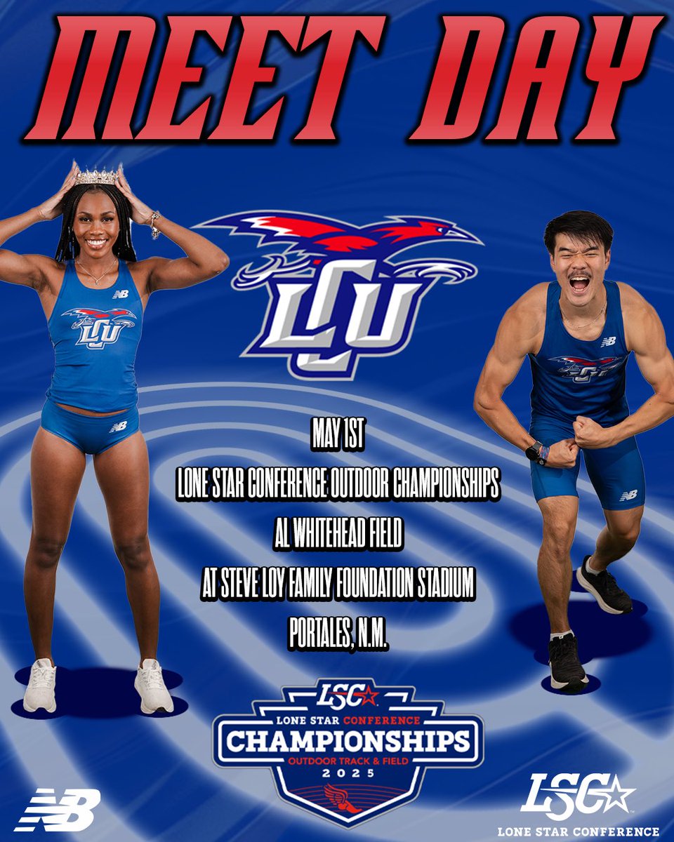 🏃‍♂️🏃‍♀️ Track &amp; Field Meet Day

🗓️: May 1
🏆: LSC Outdoor Championships
🏟️: Steve Loy Family Foundation Stadium
📍: Portales, N.M.

Championship Season Gets Underway! 🏆